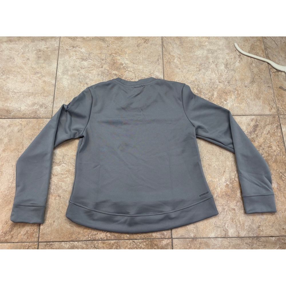 Adidas Winnipeg Jets NHL Aeroready Crewneck Sweatshirt Mens Medium Grey GI5739 - Picture 2 of 8